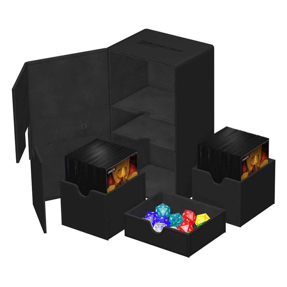 Ultimate Guard Twin Flip'n'Tray 200+ Xenoskin Monocolor Black