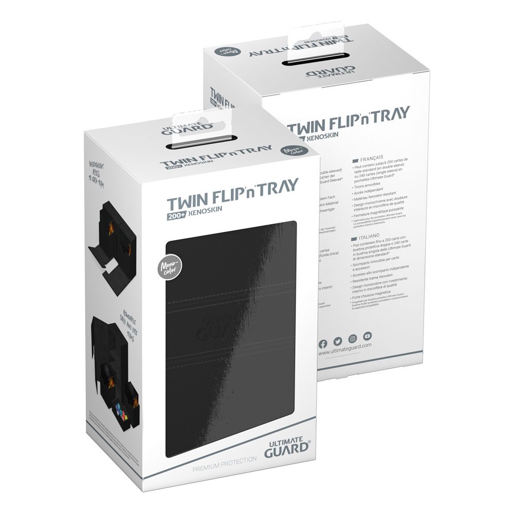 Ultimate Guard Twin Flip'n'Tray 200+ Xenoskin Monocolor Black