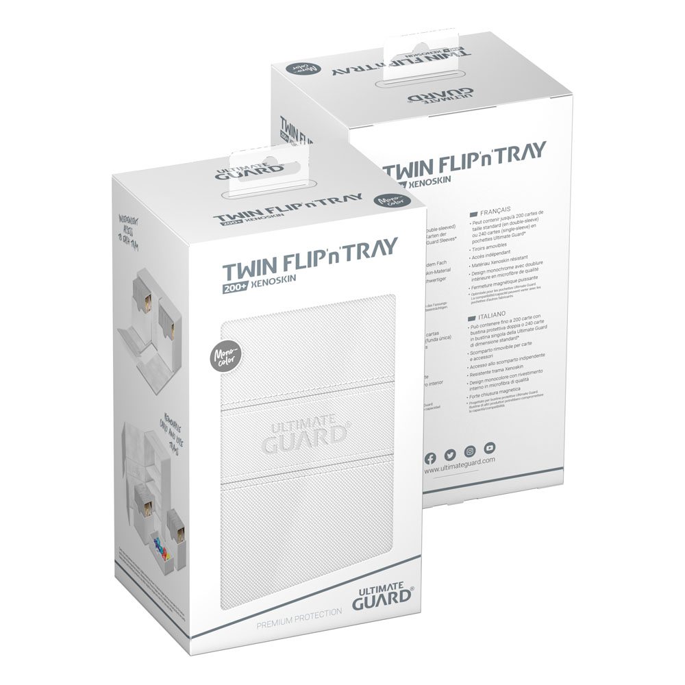 Ultimate Guard Twin Flip'n'Tray 200+ Xenoskin Monocolor White