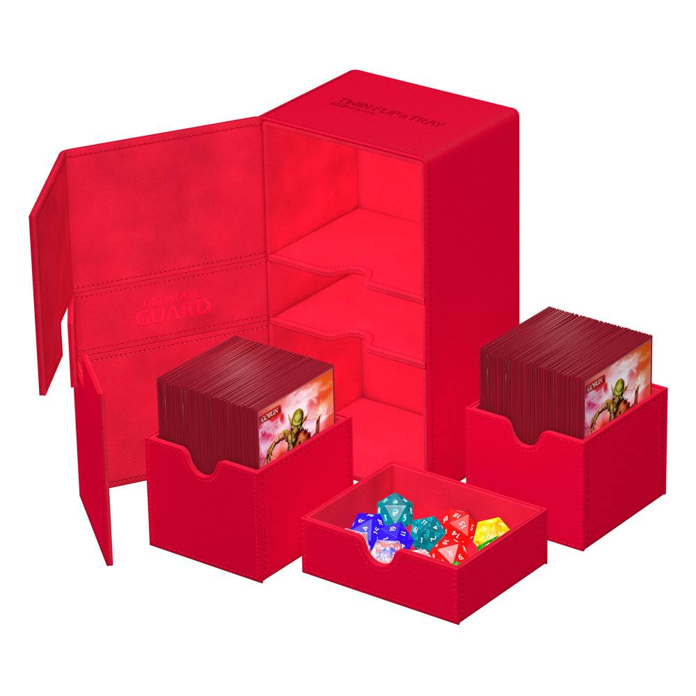 Ultimate Guard Twin Flip'n'Tray 200+ Xenoskin Monocolor Red