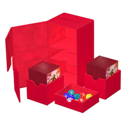 Ultimate Guard Twin Flip'n'Tray 200+ Xenoskin Monocolor Red
