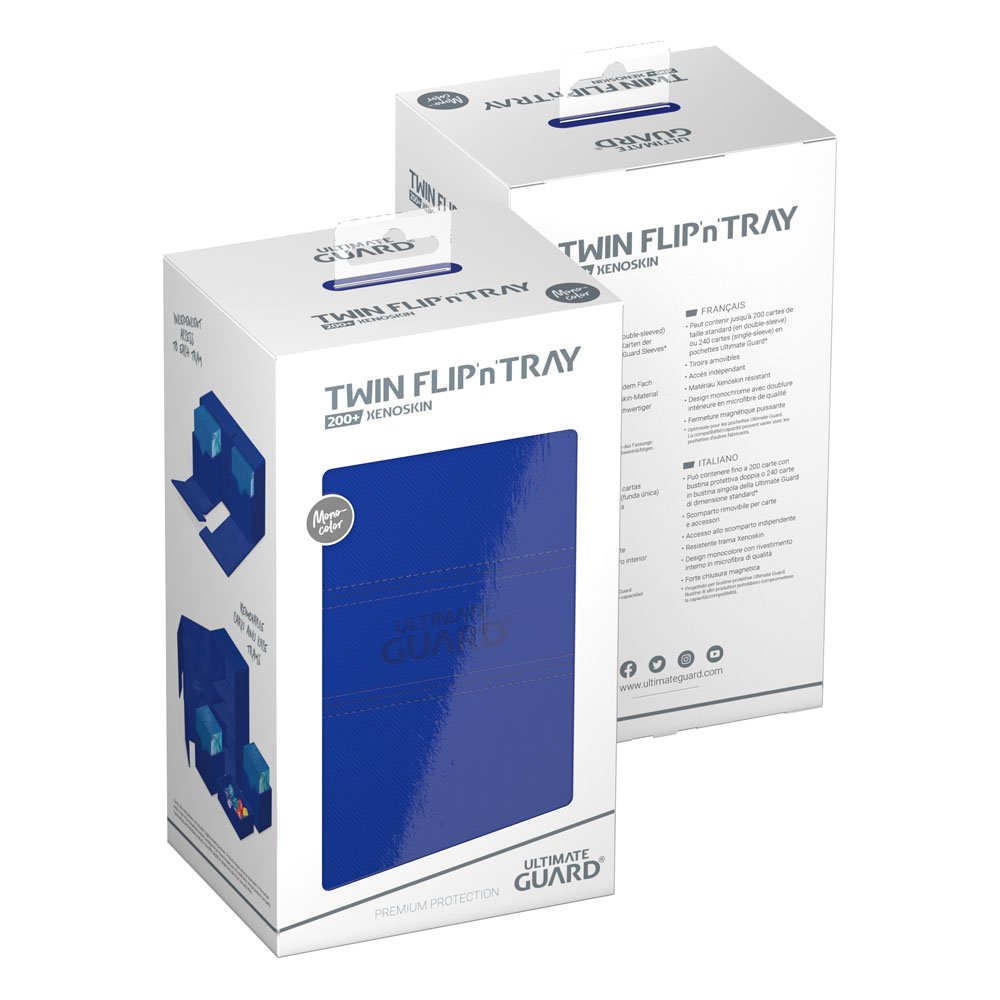 Ultimate Guard Twin Flip'n'Tray 200+ Xenoskin Monocolor Blue