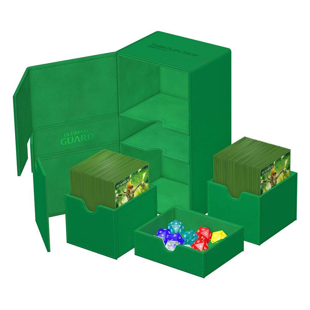 Ultimate Guard Twin Flip'n'Tray 200+ Xenoskin Monocolor Green