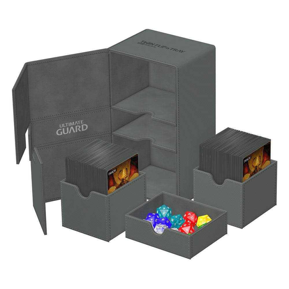 Ultimate Guard Twin Flip'n'Tray 200+ Xenoskin Monocolor Grey