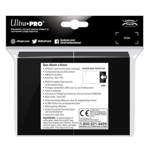 Ultra Pro Eclipse Standard Size - Gloss Jet Black