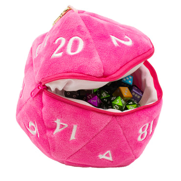 Ultra Pro - D20 Plush Dice Bag - Hot Pink