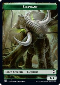 Elephant // Soldier Double-sided Token [Commander Legends]