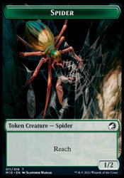 Beast (008) // Spider Double-Sided Token [Innistrad: Midnight Hunt Tokens]
