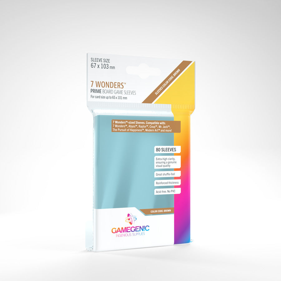 7 Wonders Board Games Sleeves 67 x 103 mm (Brown)