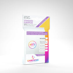 Standard European Matte Board Games Sleeves 62x94mm (Purple)