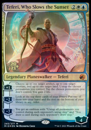 Teferi, Who Slows the Sunset [Innistrad: Midnight Hunt Prerelease Promos]