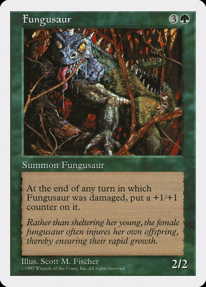 size mtg card Fungusaur [Fifth Edition]