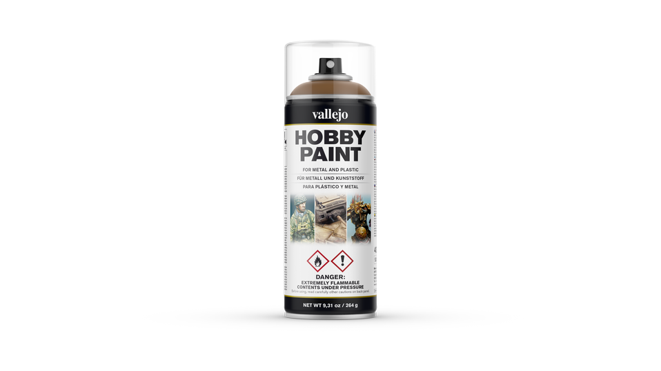 Vallejo Hobby Spray Paint - Leather Brown 28014