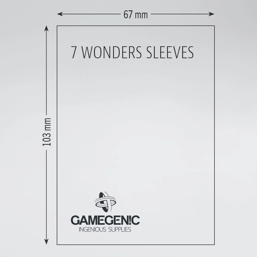 7 Wonders Matte Board Games Sleeves 67 x 103 mm (Brown)