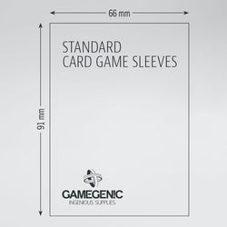 Standard Matte Board Games Sleeves 66 x 91 mm (Grey)