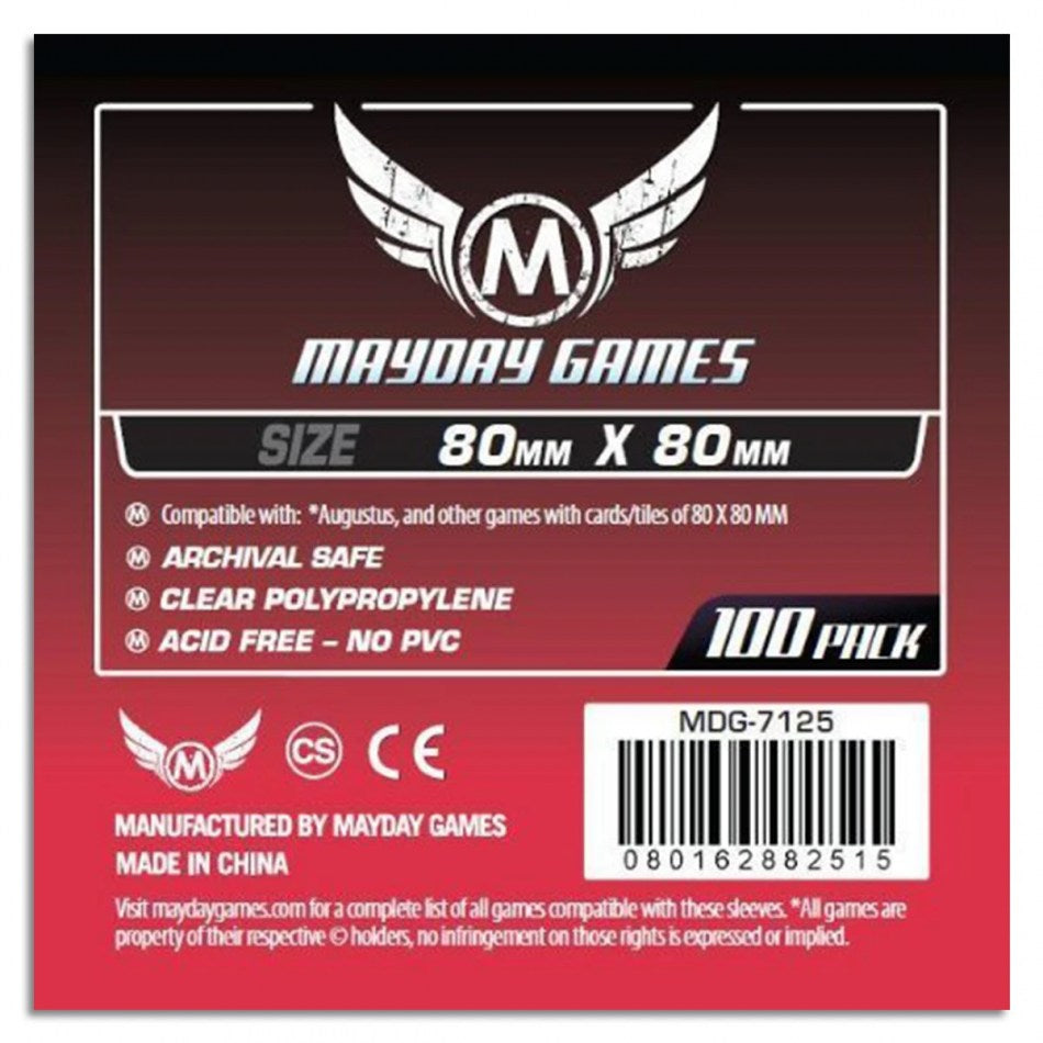 Mayday Games - Red Label Card Sleeves 80x80mm (100pcs)