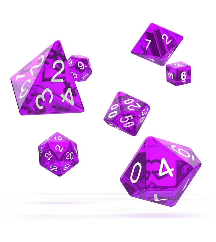 Oakie Doakie Dice RPG-Set Transclusent Purple