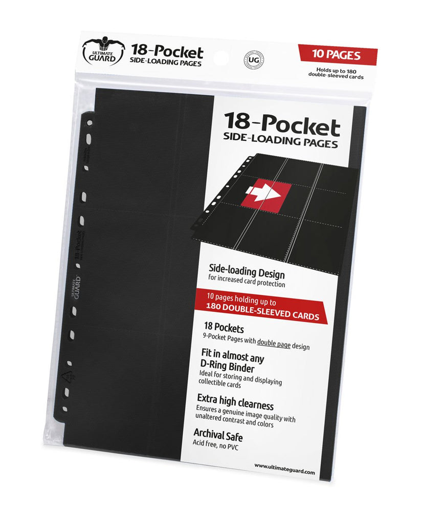 Ultimate Guard: 18-Pocket Side-Loading Pages (10) Black