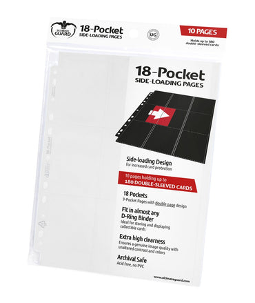 Ultimate Guard: 18-Pocket Side-Loading Pages (10) White