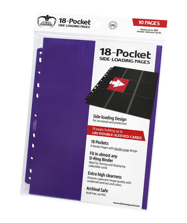 Ultimate Guard: 18-Pocket Side-Loading Pages (10) Purple